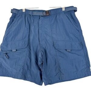 Northwest Territory Shorts Mens Large Blue Nylon Cargo Hiking Outdoor 34x8‎